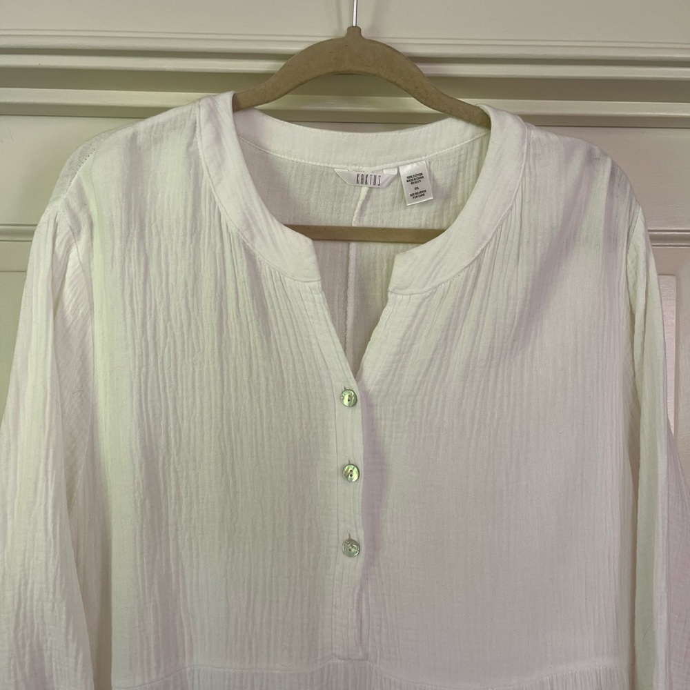 Kuktus White Gauze Dress - XXL - Picture 2 of 5